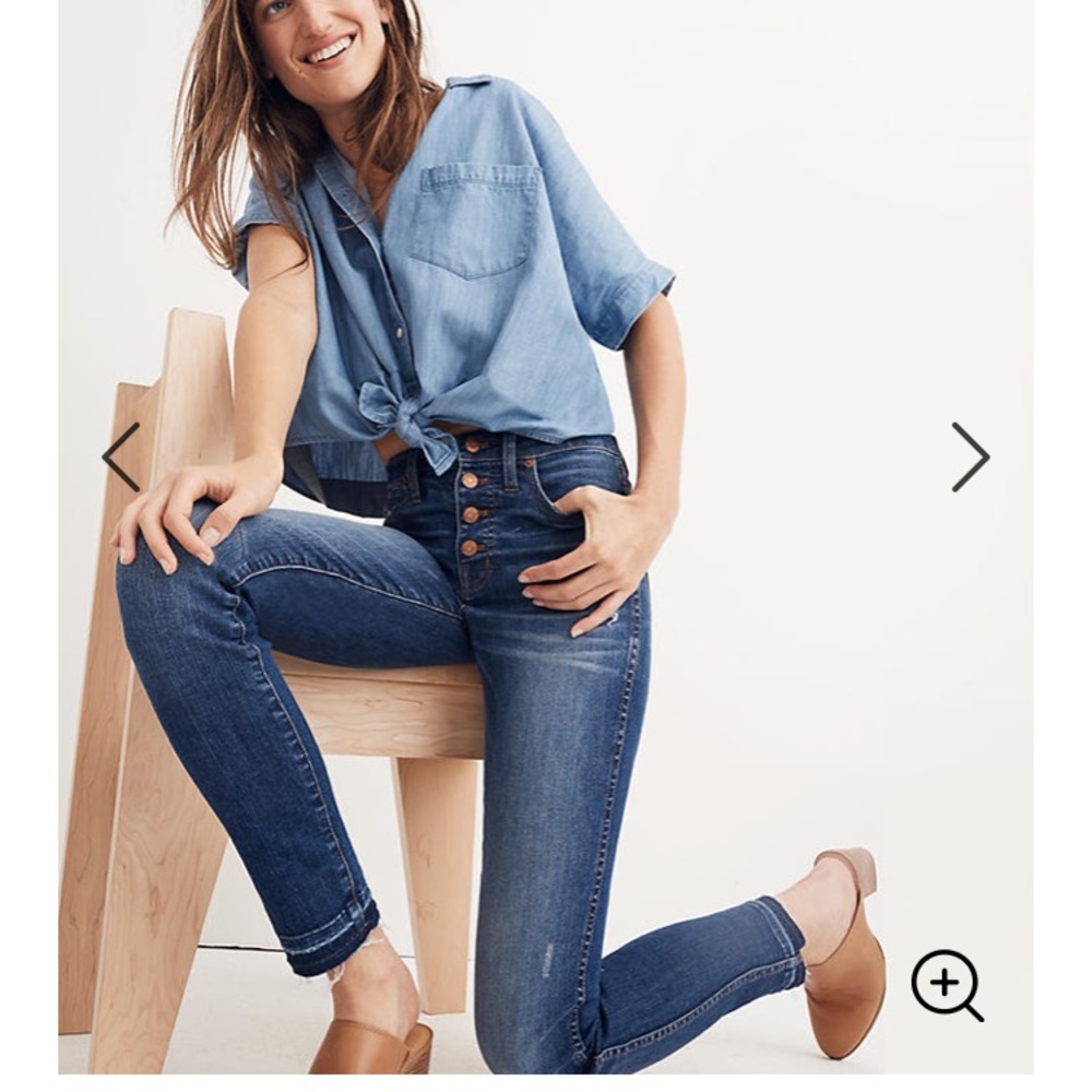 NWT Madewell 10” high rise skinny jeans sz 29